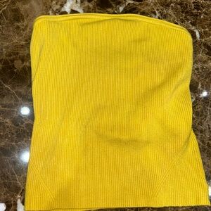 Maeve Vibrant Yellow Ribbed Top